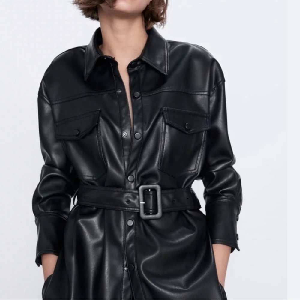 Zara Black Leather Jacket